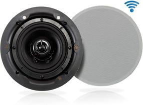 img 4 attached to 🔊 Pyle PWRC65BT White - 6.5” Ceiling Wall Mount Speakers | 2-Way Full Range Active Passive Speaker System Flush Design with Bluetooth Wireless Receiver | 70Hz-20kHz Frequency Response | 300 Watts