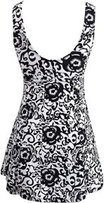 img 3 attached to 👙 Wantdo Women's Oriental Porcelain Slimming Swimdress - Enhancing One-Piece Swimsuit