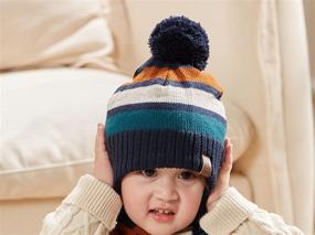 img 3 attached to 🧢 Beanies with Earflap Upgrade and Fleece Lining: Stylish Boys' Hats & Caps for Extra Warmth