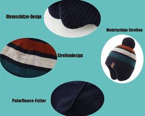 img 2 attached to 🧢 Beanies with Earflap Upgrade and Fleece Lining: Stylish Boys' Hats & Caps for Extra Warmth