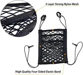 img 1 attached to 🐶 J&T Dog Car Net Barrier with Auto Safety Mesh Organizer: Secure & Convenient Pet and Baby Storage Solution for Cars and SUVs