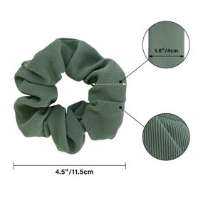 img 2 attached to 🎀 YOHAMA 6-Piece Elastic Hair Scrunchies in Fashion Solid Colors, Ideal for Girls and Women, Perfect for Ponytail Decoration, Bun, Dance Competitions, and Hairstyling.