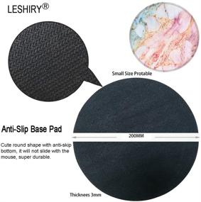 img 2 attached to 🖱️ LESHIRY Marble Pink-N Mouse Pad, Stylish Circular Mousepad with Design, Exquisite Pattern Mouse Pads featuring Stitched Edge, 7.9X7.9 Inch Compact Mouse Mat for Laptop and Computer