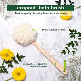 img 2 attached to 🌿 EcoTools Ecopouf Loofah With Bamboo Handle: A Dual-Pack Scrubber Set for Ultimate Bath and Shower Experience, Assorted Colors, Suitable for both Men & Women