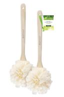 🌿 ecotools ecopouf loofah with bamboo handle: a dual-pack scrubber set for ultimate bath and shower experience, assorted colors, suitable for both men & women logo