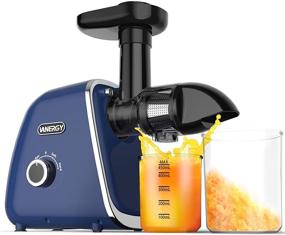 img 3 attached to Fezen Cold Press Juicer: Silent Motor & Reverse Function Extractor (Blue)