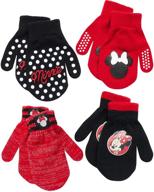 disney girls 4 pack gloves or mittens featuring minnie mouse and vampirina (toddler/little girls) logo