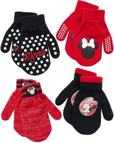 img 4 attached to Disney Girls 4 Pack Gloves or Mittens Featuring Minnie Mouse and Vampirina (Toddler/Little Girls)