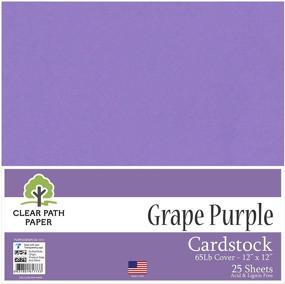 img 3 attached to 🍇 Grape Purple Cardstock: 65Lb Cover, 12x12 inch, 25 Sheets by Clear Path Paper