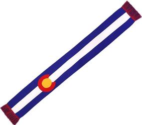 img 2 attached to 🧣 High Definition HD Knit Scarf featuring the Colorado Flag