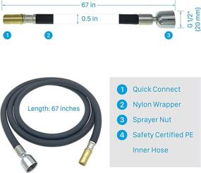 img 2 attached to K-1219935-BC Kohler Pull Down Kitchen Faucet Hose Kit: DockNetik Magnetic Docking System, K-1304674-BC Replacement Part, 67-in Bright Chrome Finish