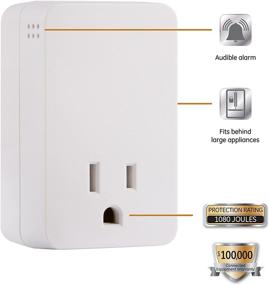 img 2 attached to 💡 GE UltraPro Surge Protector 2-Pack with Audible Alarm & Outlet Extender - White, 1080 Joules, End of Service Alarm, Warranty