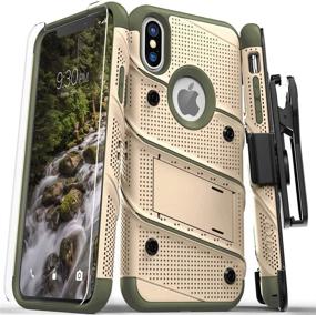 img 1 attached to Zizo iPhone X Case - Zizo [Bolt Series] with Complimentary [iPhone X Screen Protector] Kickstand [12 ft. Military Grade Drop Tested] Holster Belt Clip