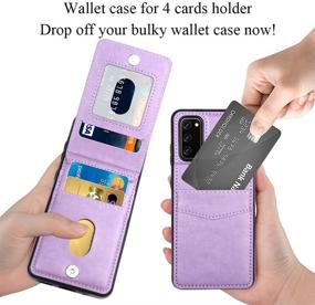 img 1 attached to 📱 LakiBeibi Samsung S20 FE 5G Wallet Case - Stylish Purple Dual Layer PU Leather Flip Cover with Card Holders - Reliable Protection