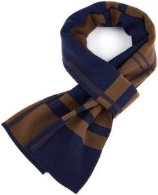 img 1 attached to 🧣 RIONA Winter Cashmere Australian Knitted Men's Scarf Collection: Luxurious Accessories for Cold Weather