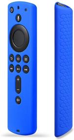 img 3 attached to 📺 Темно-синий силиконовый чехол для пульта ДУ SYMOTOP для Fire TV Stick 4K/Cube/3rd Gen/Fire TV, ударопрочный, анти-скольжение, совместим с новым 2 поколением пульта управления голосом Alexa.