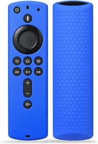 img 4 attached to 📺 Темно-синий силиконовый чехол для пульта ДУ SYMOTOP для Fire TV Stick 4K/Cube/3rd Gen/Fire TV, ударопрочный, анти-скольжение, совместим с новым 2 поколением пульта управления голосом Alexa.