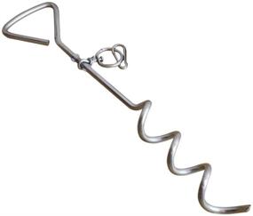 img 4 attached to Aiwaiufu Pet Products Steel Spiral Tie Out Stake for Dogs - Multiple Sizes