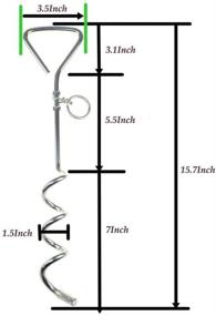 img 2 attached to Aiwaiufu Pet Products Steel Spiral Tie Out Stake for Dogs - Multiple Sizes