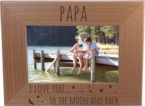 img 3 attached to 🌟 Papa I Love You to The Moon and Back - 4x6 Inch Wood Picture Frame: A Heartwarming Gift to Cherish Forever