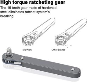 img 1 attached to 🔧 Набор инструментов MulWark 20шт 1/4 дюйма супернизкого профиля ультра-компактный
