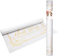 👰 venker wedding aisle runner: dazzling gold printed décor for outdoor & indoor events - 100ft x 3ft polyester paper, single-use convenience logo