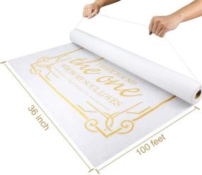 img 3 attached to 👰 Venker Wedding Aisle Runner: Dazzling Gold Printed Décor for Outdoor & Indoor Events - 100ft x 3ft Polyester Paper, Single-Use Convenience