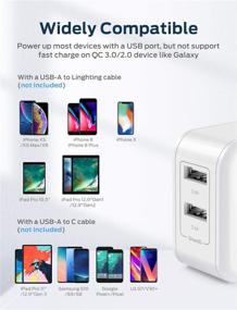 img 1 attached to 🔌 iClever BoostCube 2nd Gen 24W Dual USB Wall Charger with SmartID for iPhone, iPad & More