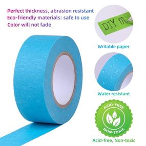 img 1 attached to 🌈 Vibrant Rainbow Colored Masking Tape for Kids Crafts, Labeling, and Decorating - 8 Rolls, 1 Inch x 14.2Yards