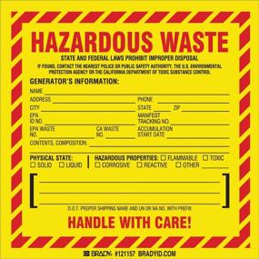 img 1 attached to Brady 121157 Hazardous Prohibits Improper
