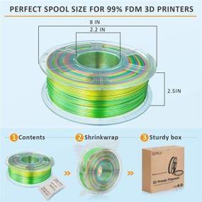 img 1 attached to 🌈 SUNLU Rainbow Filament: Enhanced Multicolor Gradient