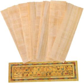 img 3 attached to CraftsOfEgypt: 10 Egyptian Papyrus Paper Blank Bookmarks for Art Projects and Schools - High-Quality 7.2 x 2.0 inch (5x18 cm) Bookmarks