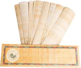 img 2 attached to CraftsOfEgypt: 10 Egyptian Papyrus Paper Blank Bookmarks for Art Projects and Schools - High-Quality 7.2 x 2.0 inch (5x18 cm) Bookmarks