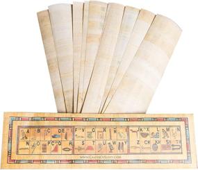 img 1 attached to CraftsOfEgypt: 10 Egyptian Papyrus Paper Blank Bookmarks for Art Projects and Schools - High-Quality 7.2 x 2.0 inch (5x18 cm) Bookmarks