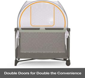 img 1 attached to 👶 Nahbou Baby Crib Tent Pack n Play: Net Cover Crib Tent for Baby Safety; Keep Babies from Climbing Out, Cats Out; Popup Crib Net & Cover for Mosquito Bite Protection & Toddler Safety