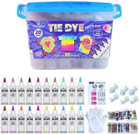 img 4 attached to 🎨 WINSONS Tie Dye Kit: Vibrant 20 Color Permanent Fabric Dye Art Set for Kids & Adults - School, Parties, DIY Fun & Creative Group Activities - Ideal as Homemade Gifts