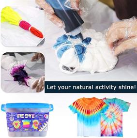 img 1 attached to 🎨 WINSONS Tie Dye Kit: Vibrant 20 Color Permanent Fabric Dye Art Set for Kids & Adults - School, Parties, DIY Fun & Creative Group Activities - Ideal as Homemade Gifts
