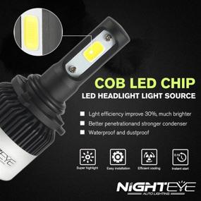 img 2 attached to 🚗 NIGHTEYE S2-series 9006 HB4 Car LED Bulbs, 72W 9000LM 6500K Cool White Automotive LED Bulbs Conversion Driving Lamp with Bridgelux COB LED Chips (Pack of 2)