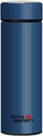 🧊 blue 17oz stainless steel insulated water bottle (500ml) - vacuum insulated travel and sports bottle with lid and detachable filter for hot or cold drinks логотип