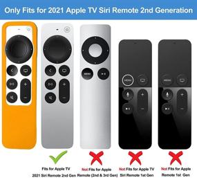 img 3 attached to TOKERSE Silicone Case Cover For Apple TV 4K /HD 5Th 2021 Siri Remote (2Nd Generation) - Anti-Slip Shock Proof Soft Remote Cover Case For Apple TV 2021 4K / HD Siri Remote Controller (2Nd Gen) - Orange