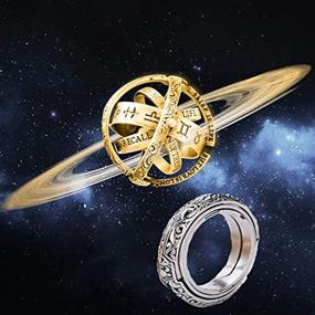 img 1 attached to YandMe 2019: Vintage Astronomical Sphere Ball Ring - The Perfect Foldable Cosmic Gift for Your Beloved