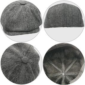 img 3 attached to Boys Kids Driver Caps Pack - Vintage Tweed Hats for Boys 4-8 Years - Newsboy, Cabbie, and Pageboy Styles