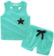 🩳 littlespring toddler summer clothes set: tank top and shorts outfits for boys and girls logo