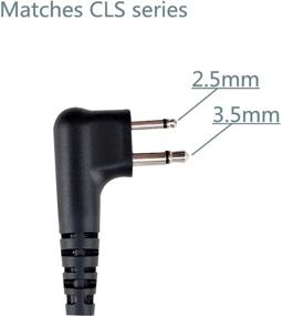 img 3 attached to KEYBLU D Shape Earpiece CLS1410, CLS1110, CP185, CP200, CP200d: Big PTT Headset for Motorola 2-Pin Walkie Talkie