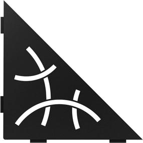 img 2 attached to Улучшите хранение в душе с треугольной угловой полочкой Schluter Systems Triangular Corner Shelf-E в матовом черном цвете (SES1D6MGS) - стильный изогнутый дизайн для аксессуара Kerdi-Line для душа.