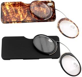 img 4 attached to 👓 Sleek and Portable SOOLALA Reading Glasses: Thin Steel Frame with Travel-friendly Compact Case for Convenient Daily Use