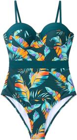 img 3 attached to 🌴 CUPSHE Tropical Moulded Adjustable Swimsuit: Stylish Women's Clothing for the Beach