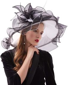 img 4 attached to 👒 ORIDOOR Women's Organza Fascinator Hat for Church, Kentucky Derby, Tea Party, and Weddings - Floral Design