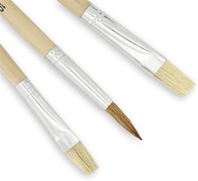 img 1 attached to 🖌️ Complete 12-Piece Brush Set & 9x12 Inch Wood Palette by US Art Supply: An Essential Collection for Artists