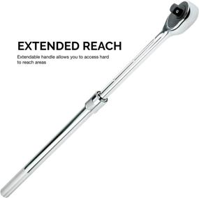 img 2 attached to 🔧 NEIKO 03069A 3/4 Inch Drive Extendable Ratchet Handle: 24-39-3/4” Lengths, Quick Release & Reversible Feature